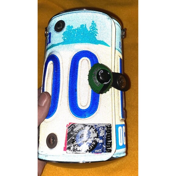minnesota license plate purse barrel shaped - Picture 7 of 11